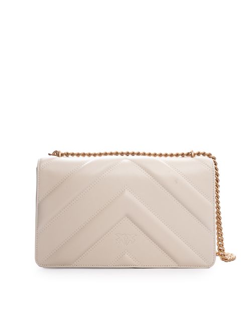 Borsa a mano media Love One Classic Light in nappa chevron Bianco PINKO | 104549 A2OSZ14Q